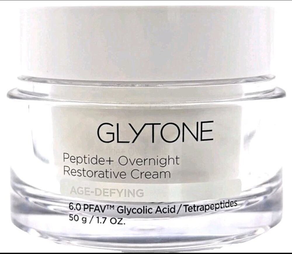 Glytone Peptide+ Overnight Restorative Cream 1.7oz Age Defying Glycolic Acid NEW
